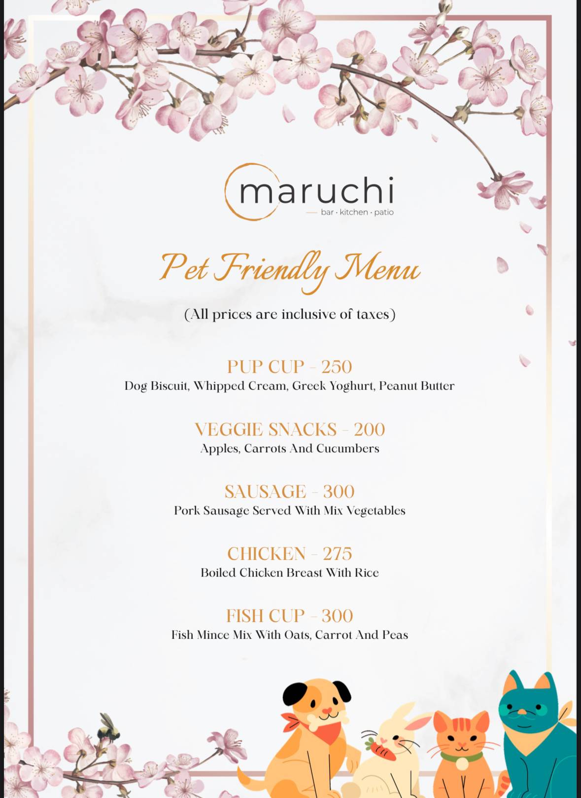 Maruchi menu