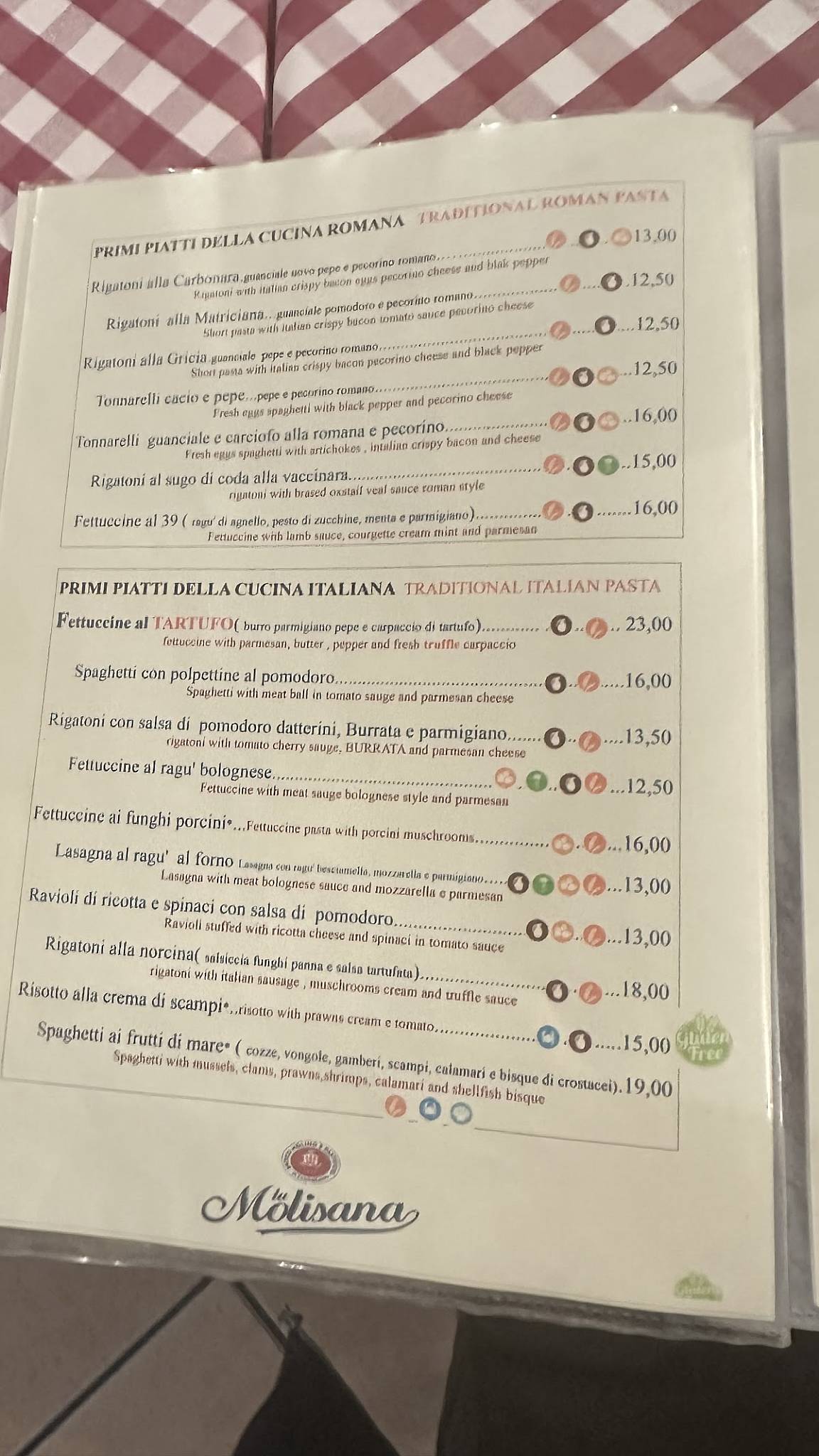 Menu di Ristorante Pinseria Al 39 da Massimo 