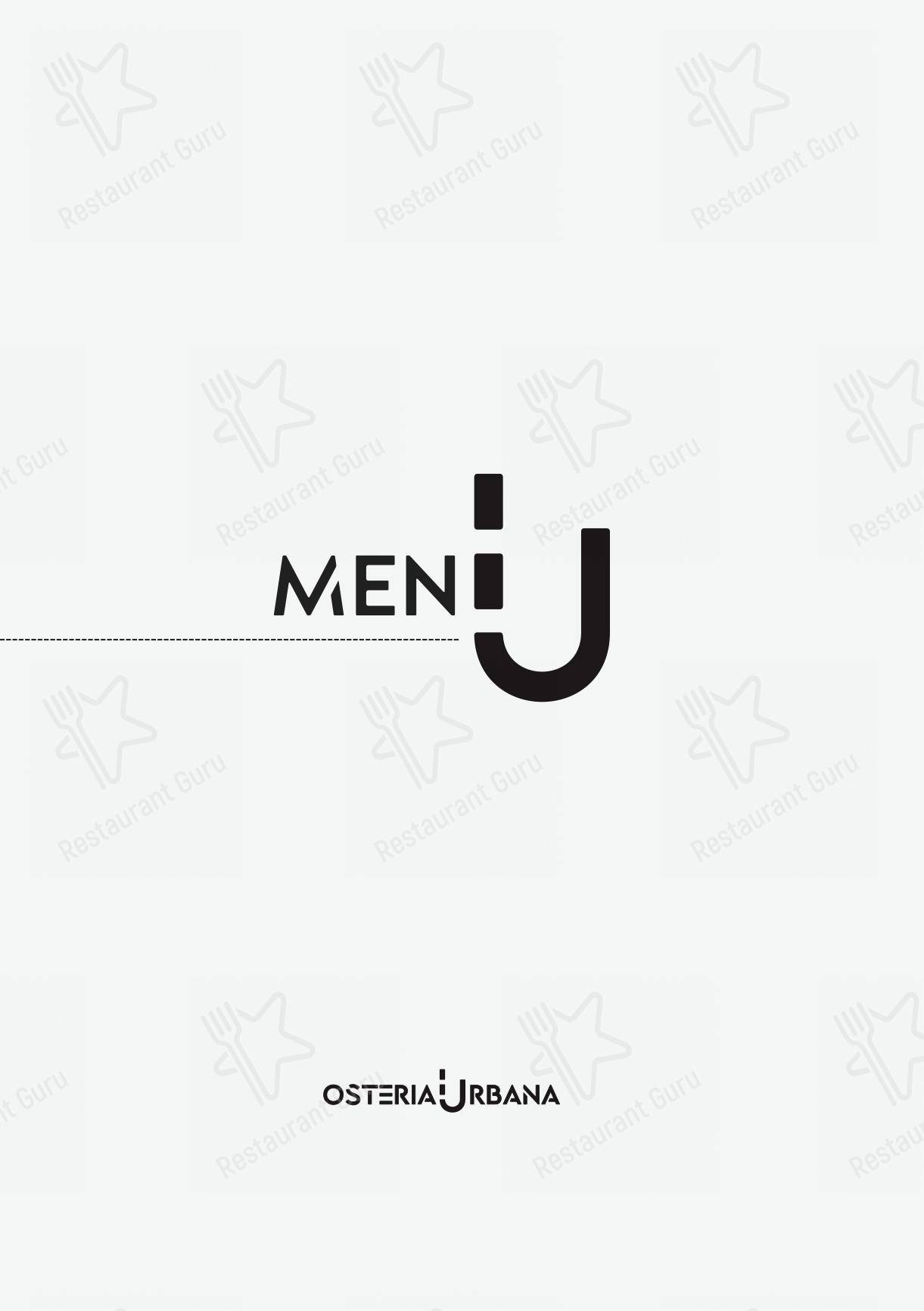 Menu bar per Osteria Urbana in Roma