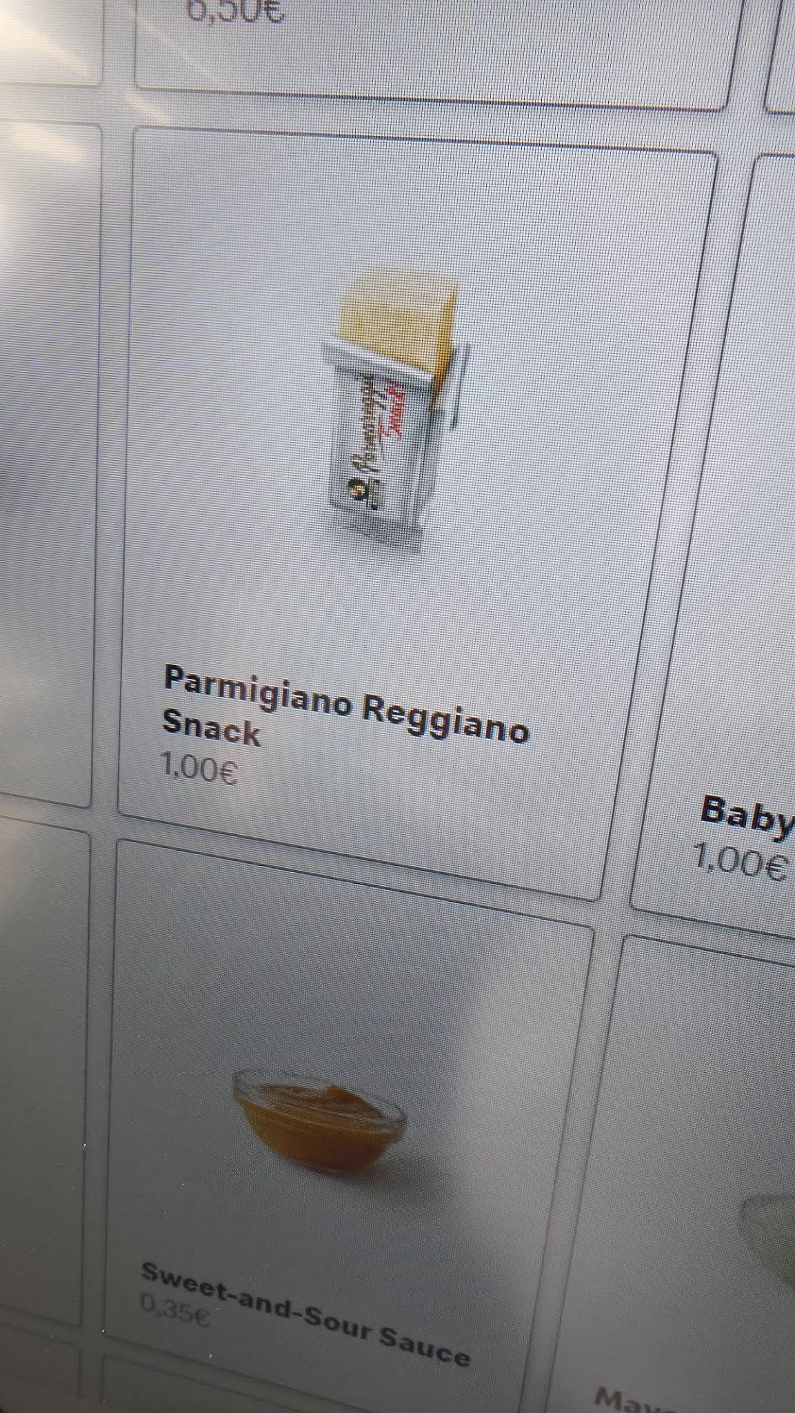 Menu di McDonald's Ostia 