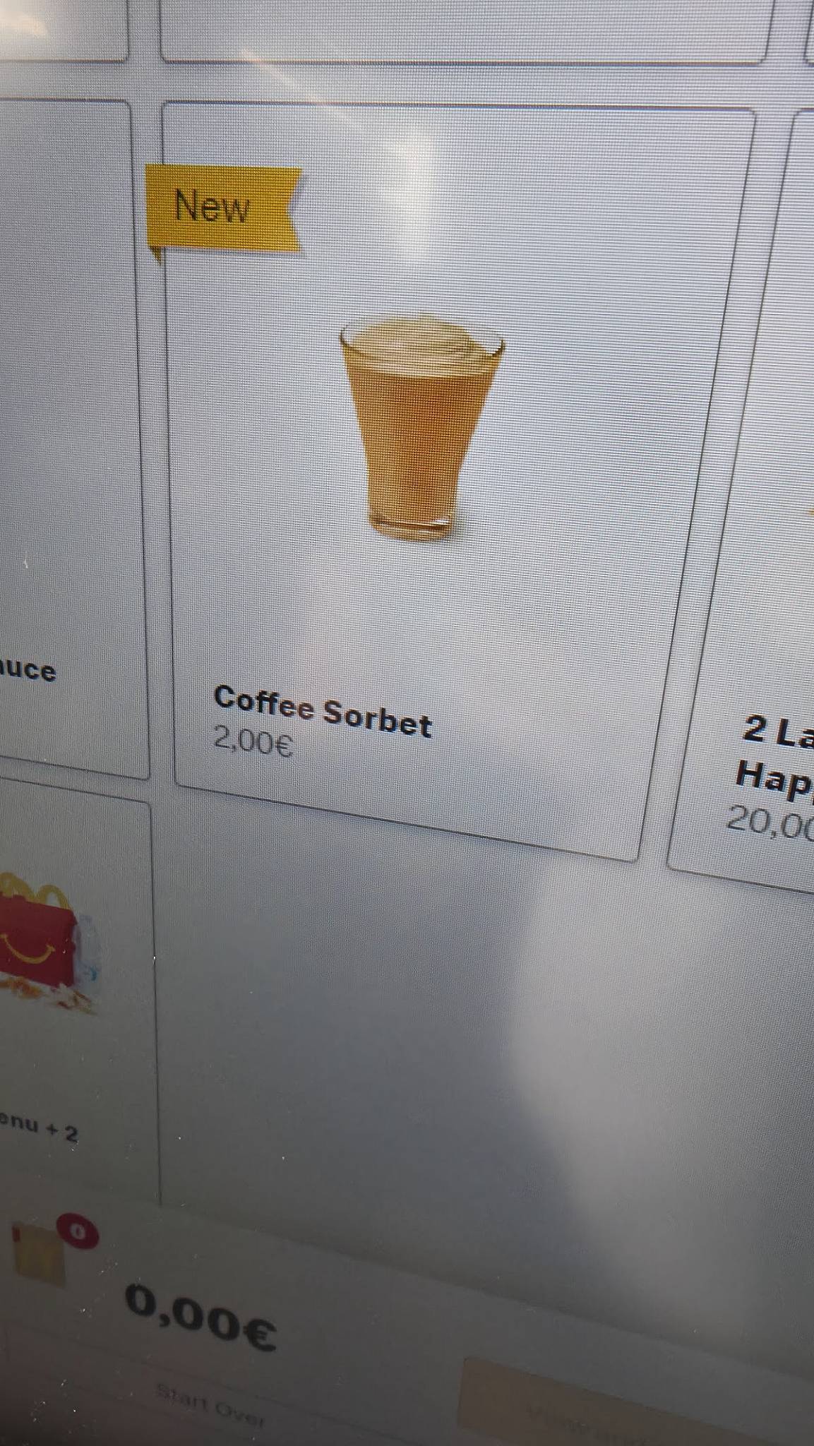 Menu di McDonald's Ostia 