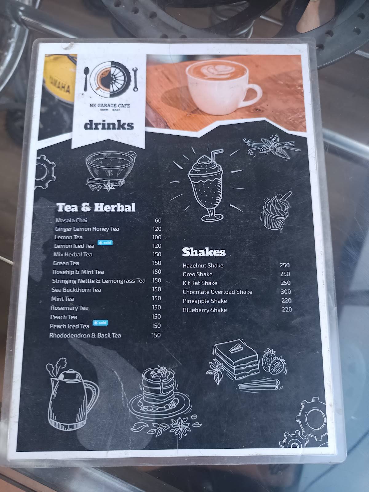 Me Garage Cafe & Bakery menu