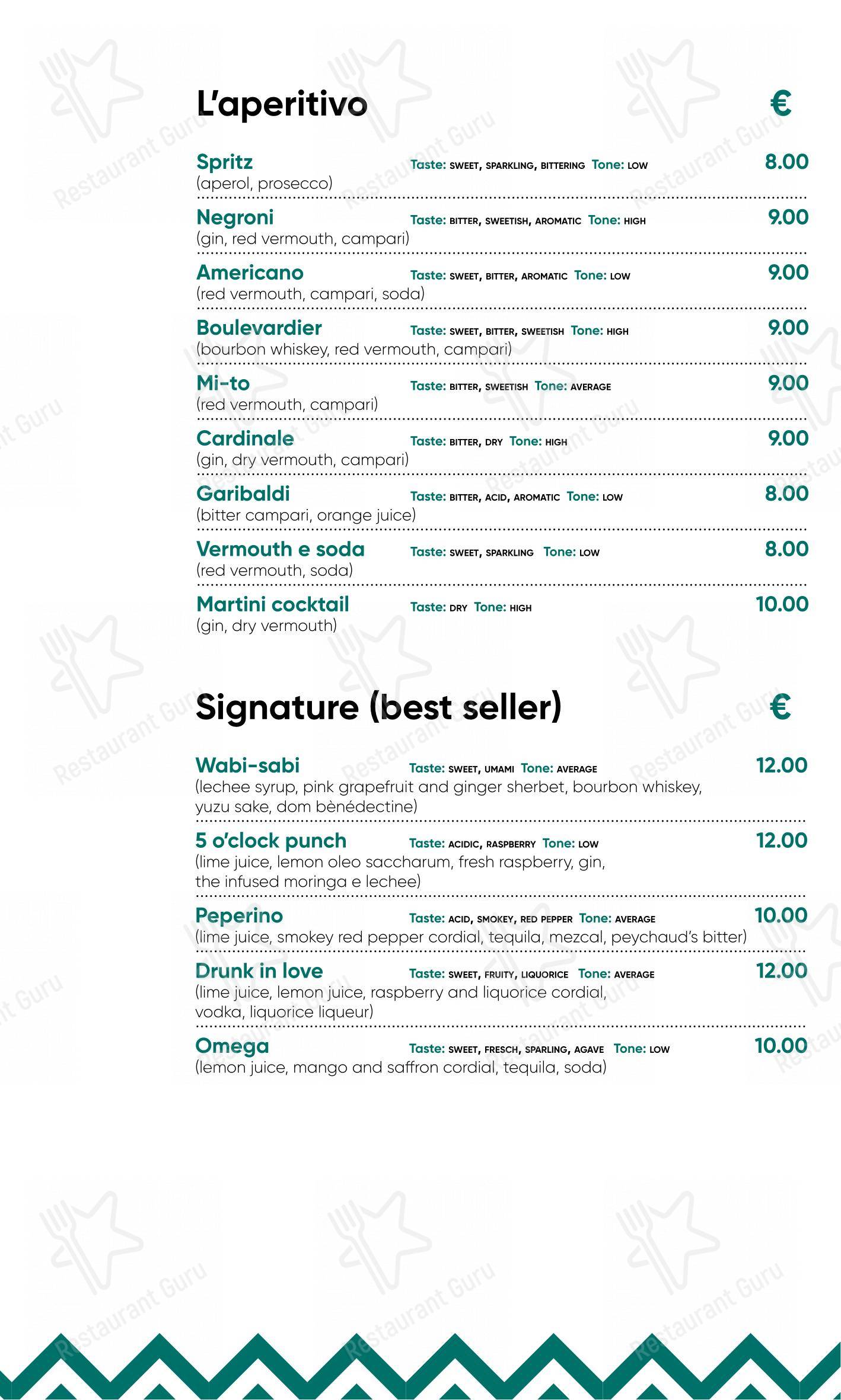 Основное меню per Medòra ristorante