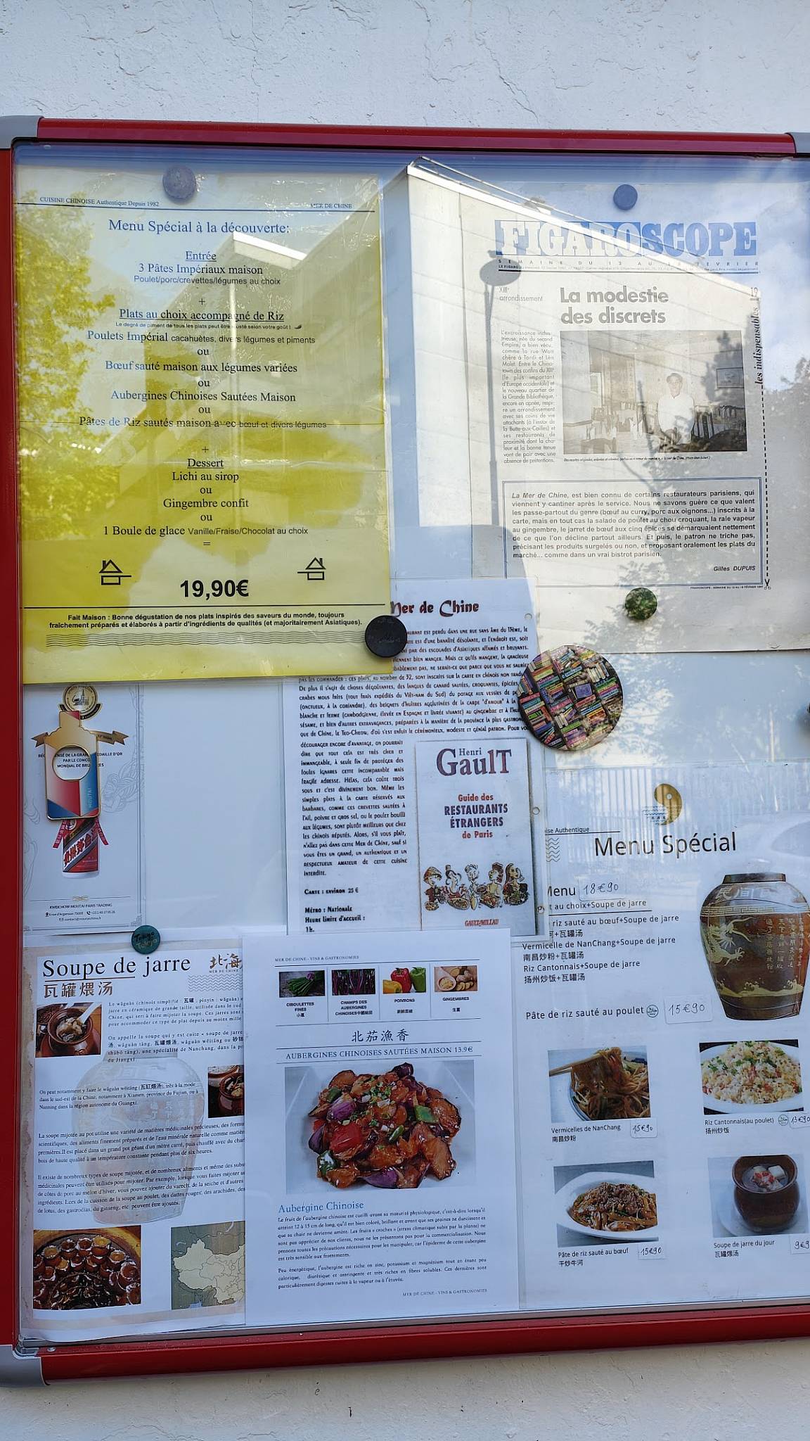 Menu de Mer de Chine