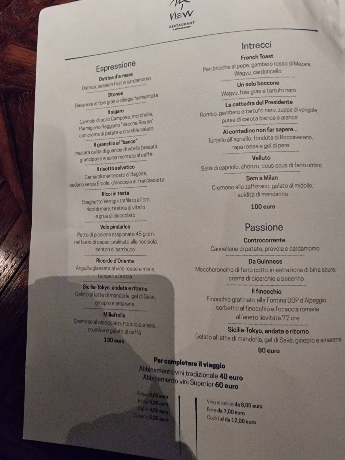 Menu di Mi View 