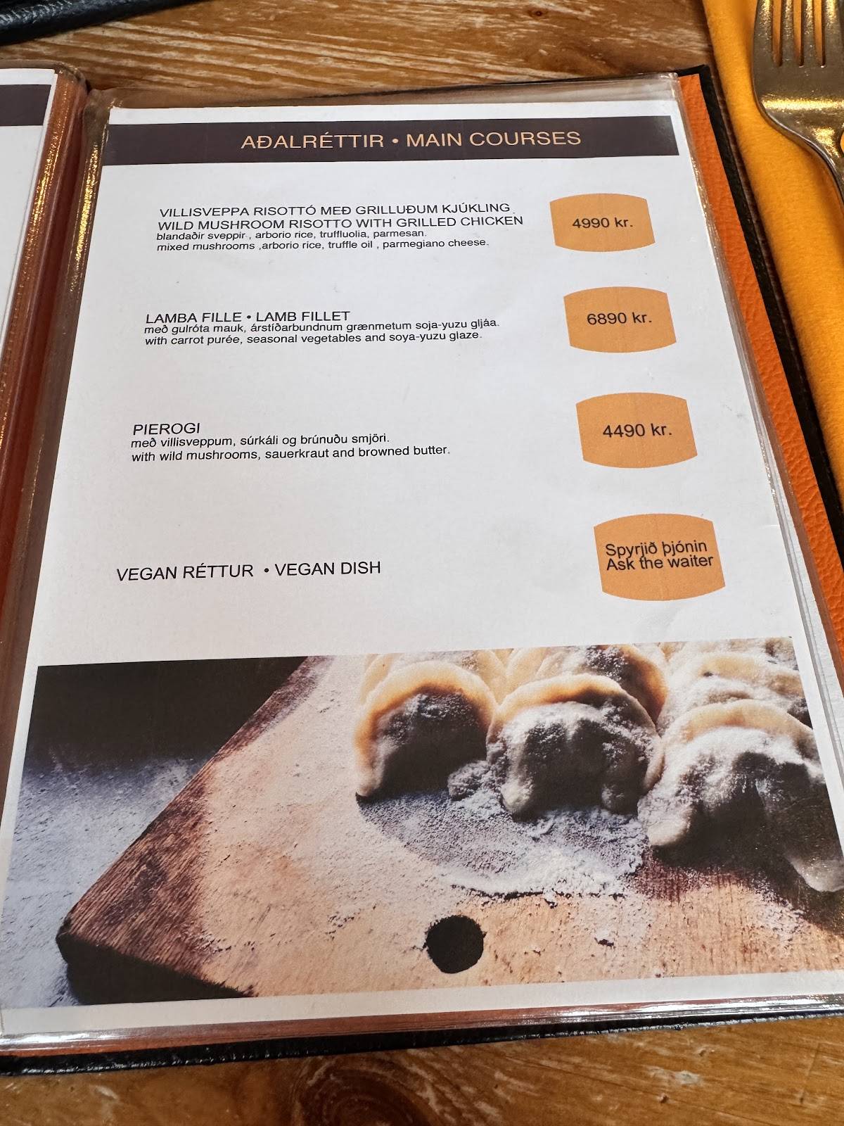Menu de Mika