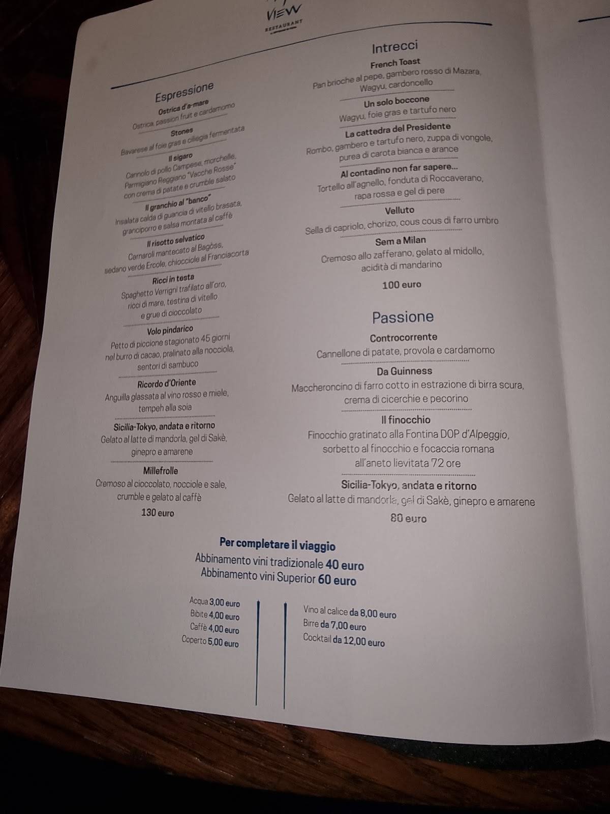Menu di Mi View 