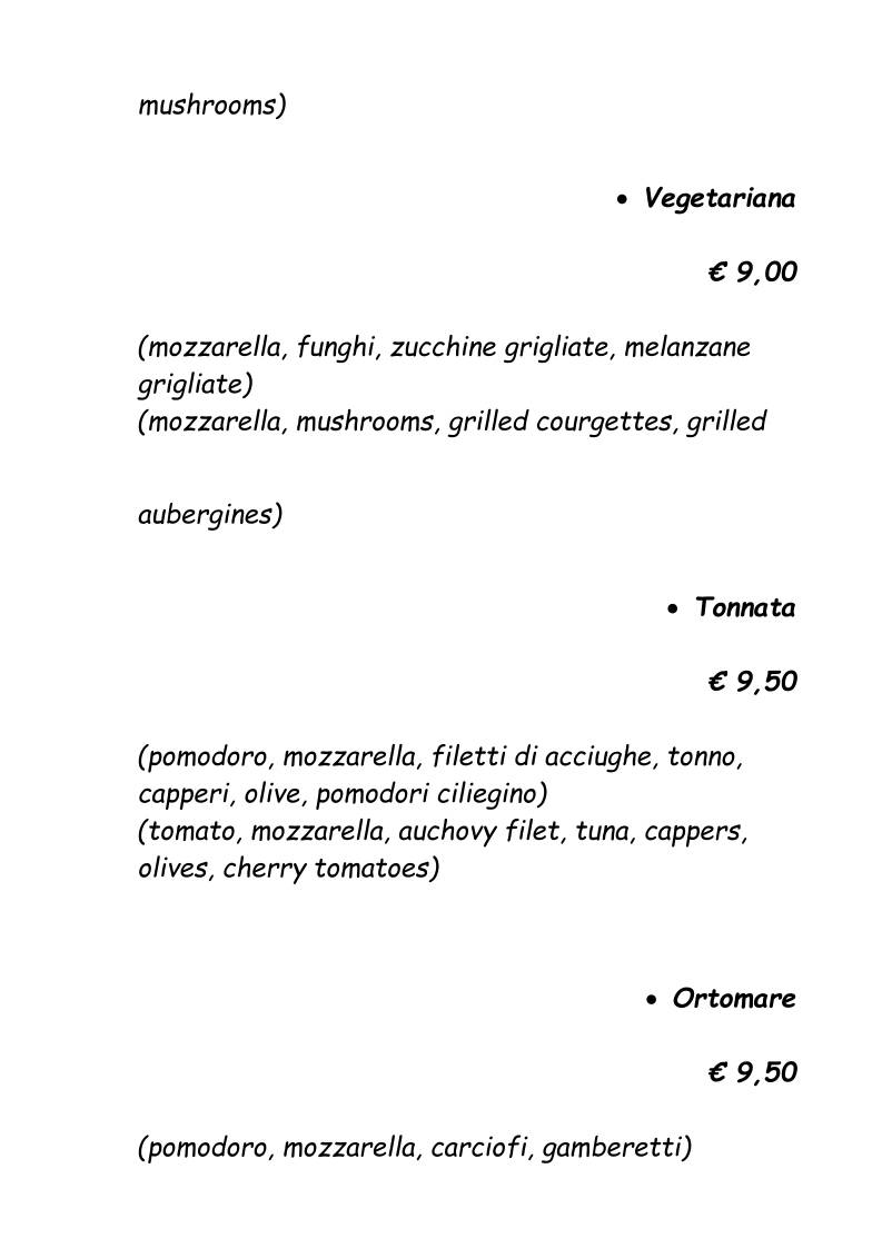 Menu di Miseria e Nobiltà 