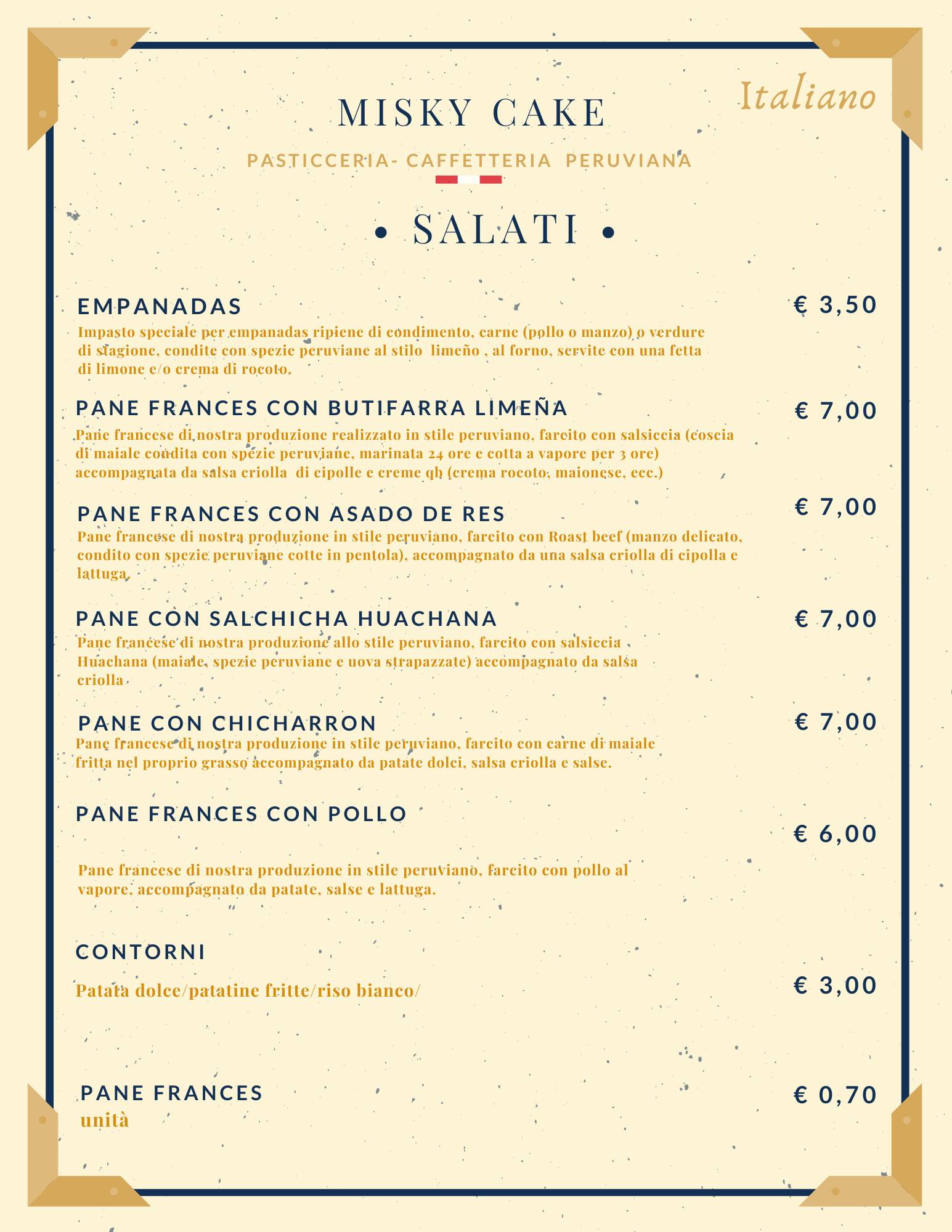 Menu di Misky Cake 