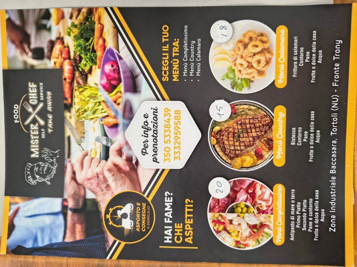 Menu di Mister Chef - self service-catering-buffet 