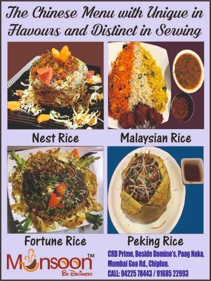 Monsoon Restaurant Best Restaurant in Chiplun menu