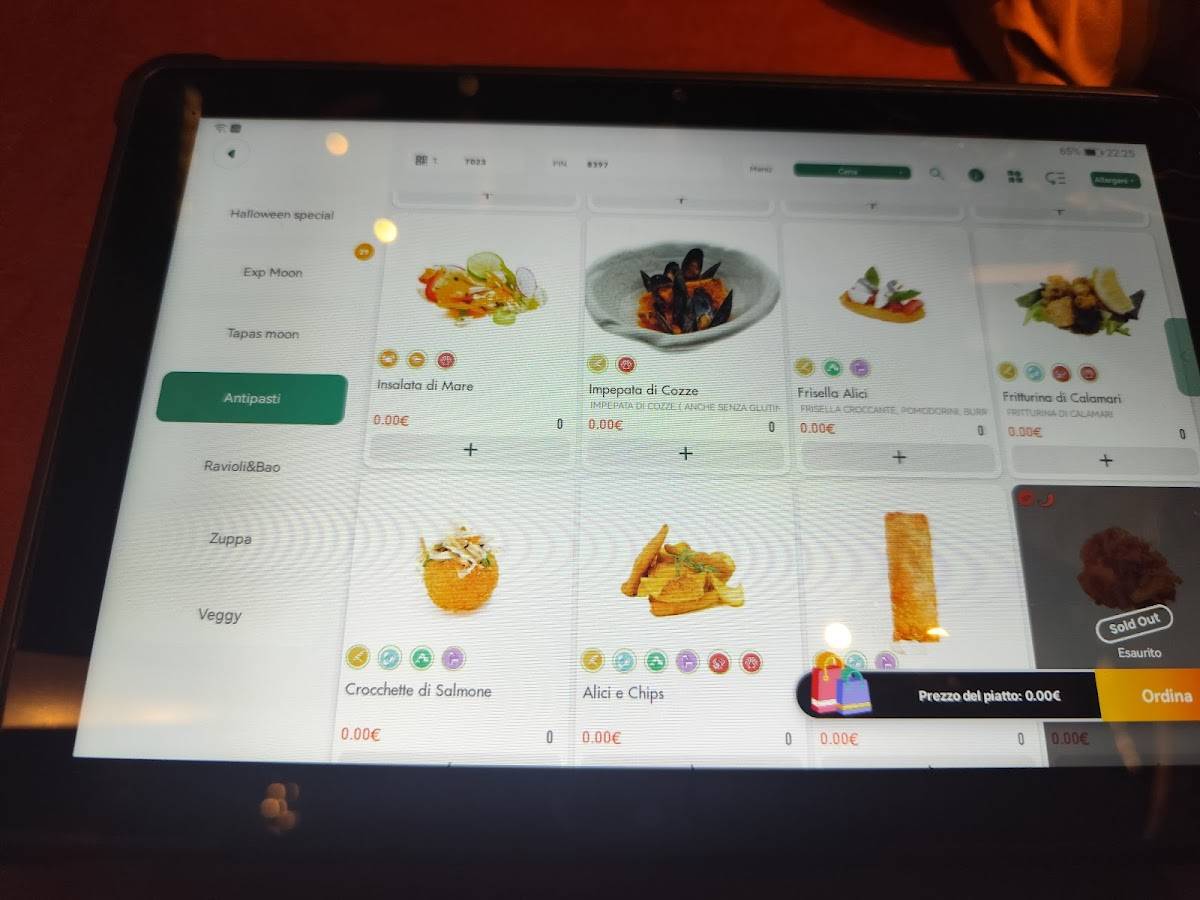 Menu di Ristorante Moon 
