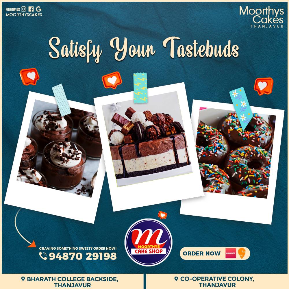 Moorthys Cake Shop menu