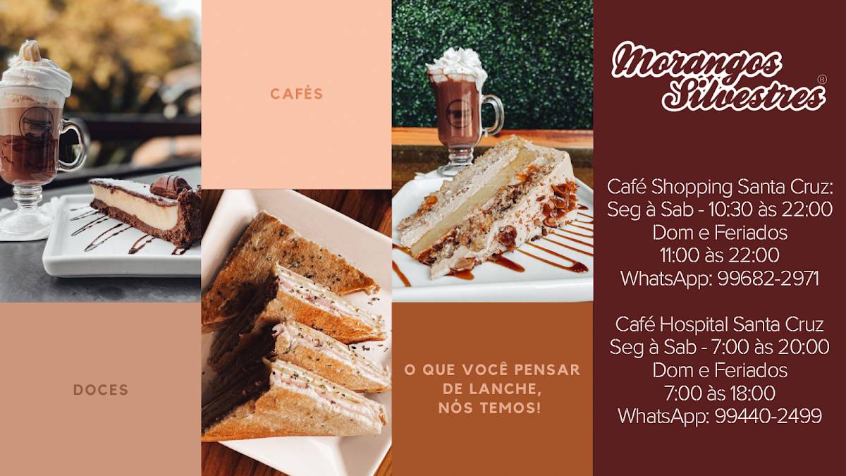 Morangos Silvestres cardápio