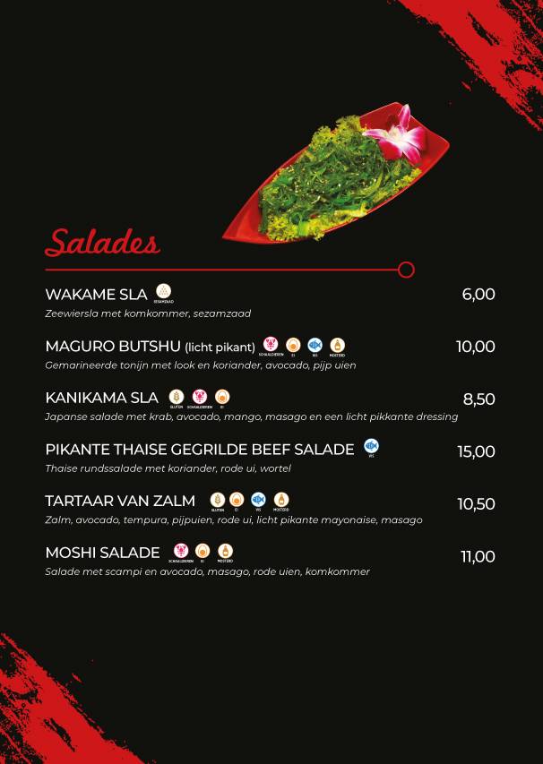 Menu de Moshi Sushi Wok & grill
