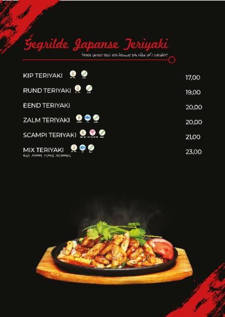 Menu de Moshi Sushi Wok & grill