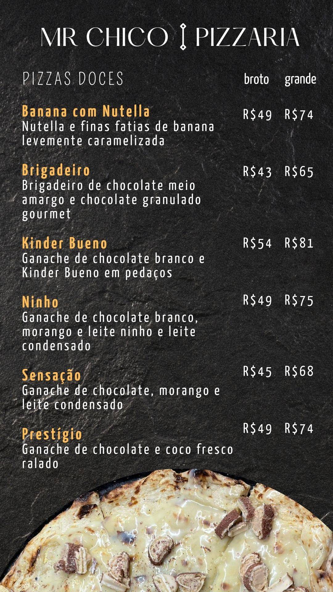 Restaurante Mr. Chico cardápio