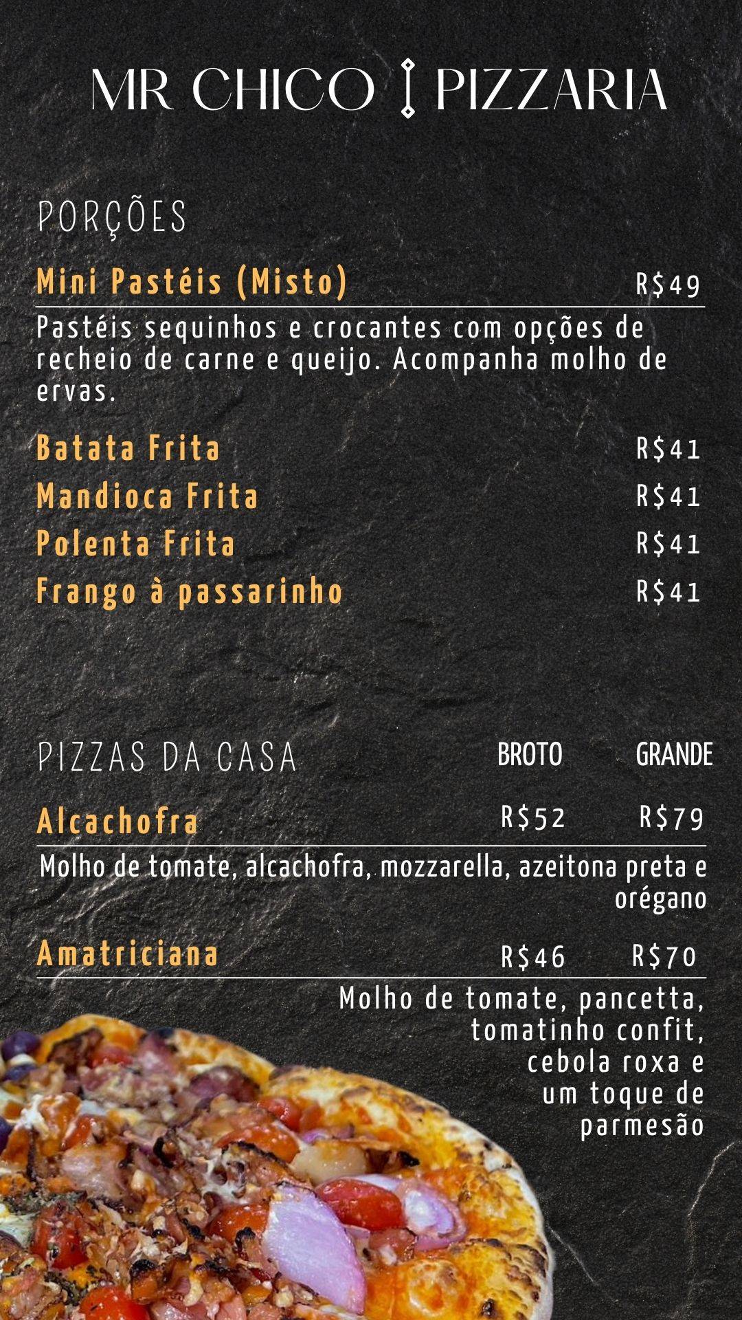 Restaurante Mr. Chico cardápio