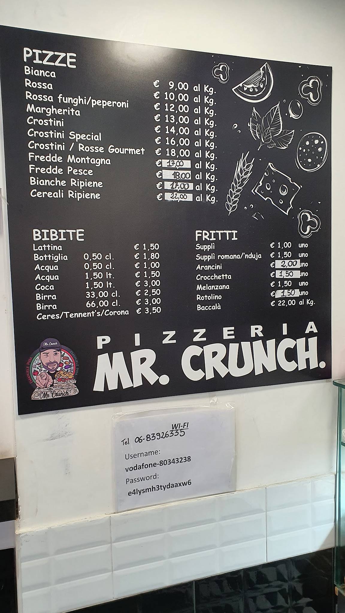 Menu di Mr. Crunch 