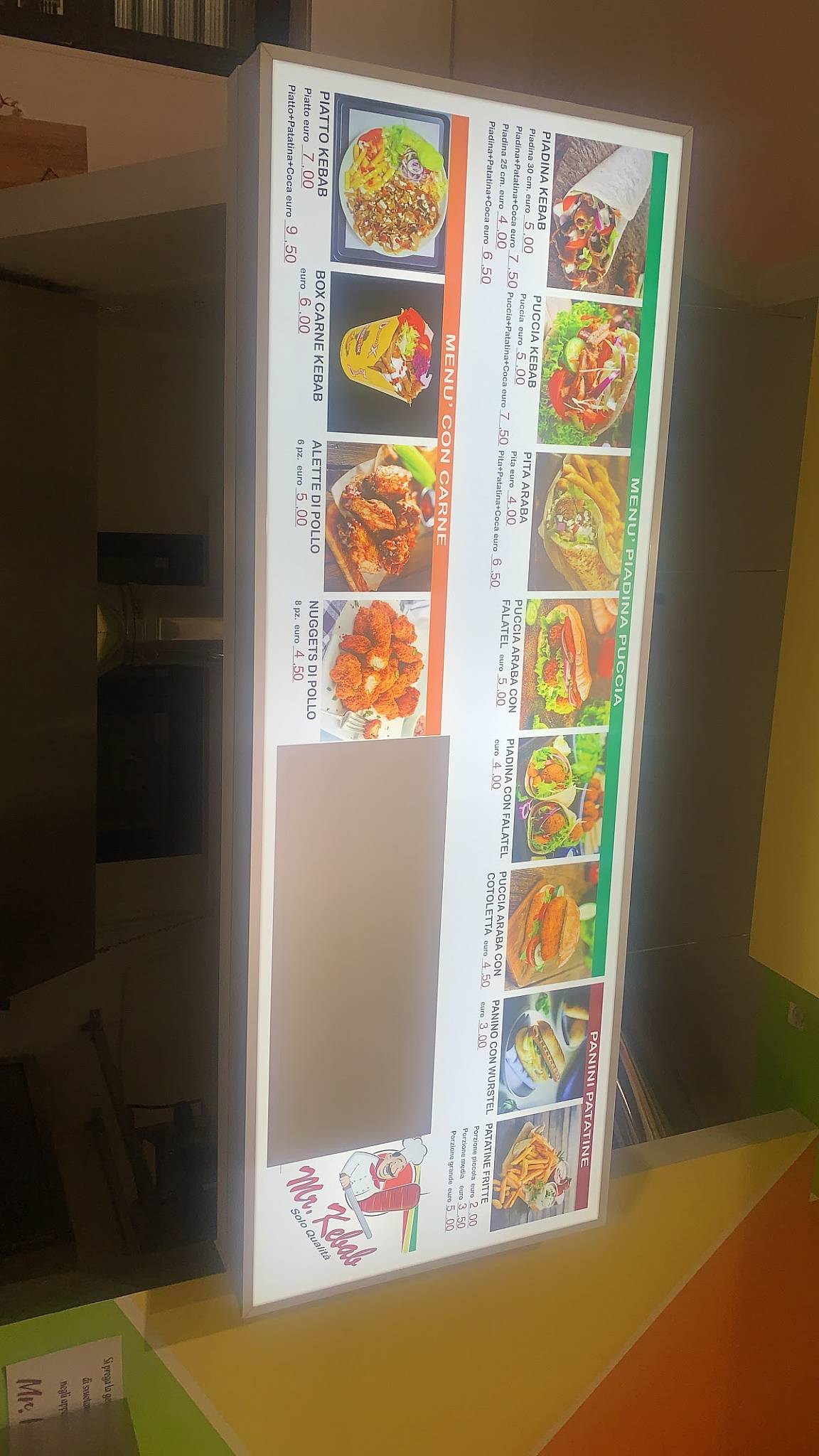 Menu di Mr. Kebab 