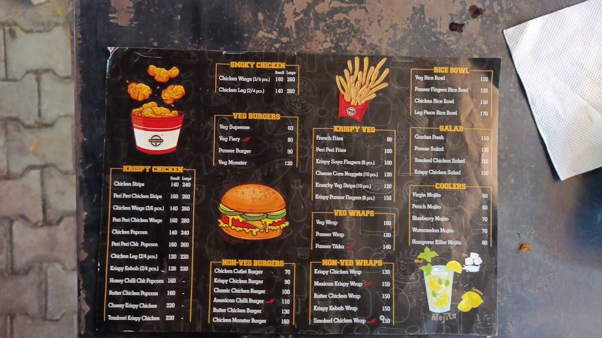 Mr Krisper Yamunanagar menu