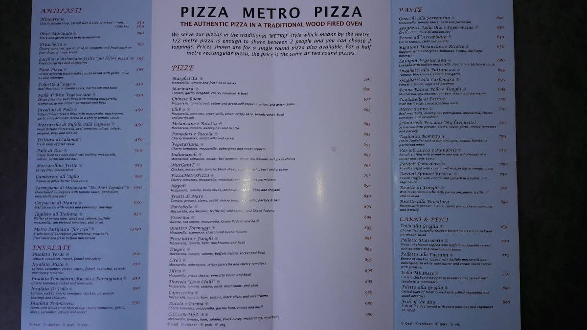 Gustoso menu