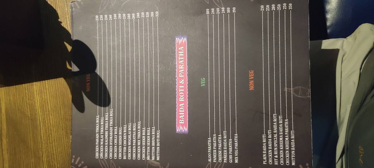 HIT & RUN CHAKALA menu
