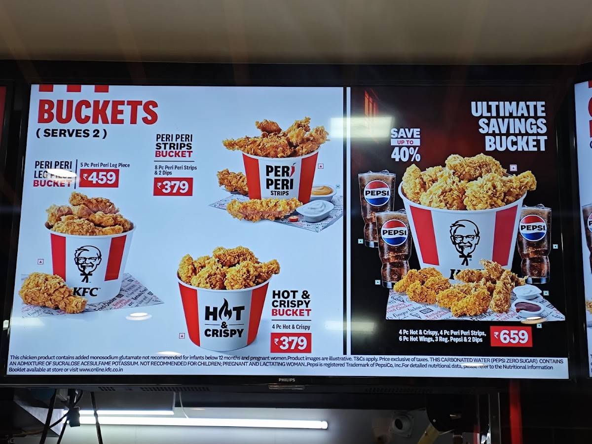 KFC menu