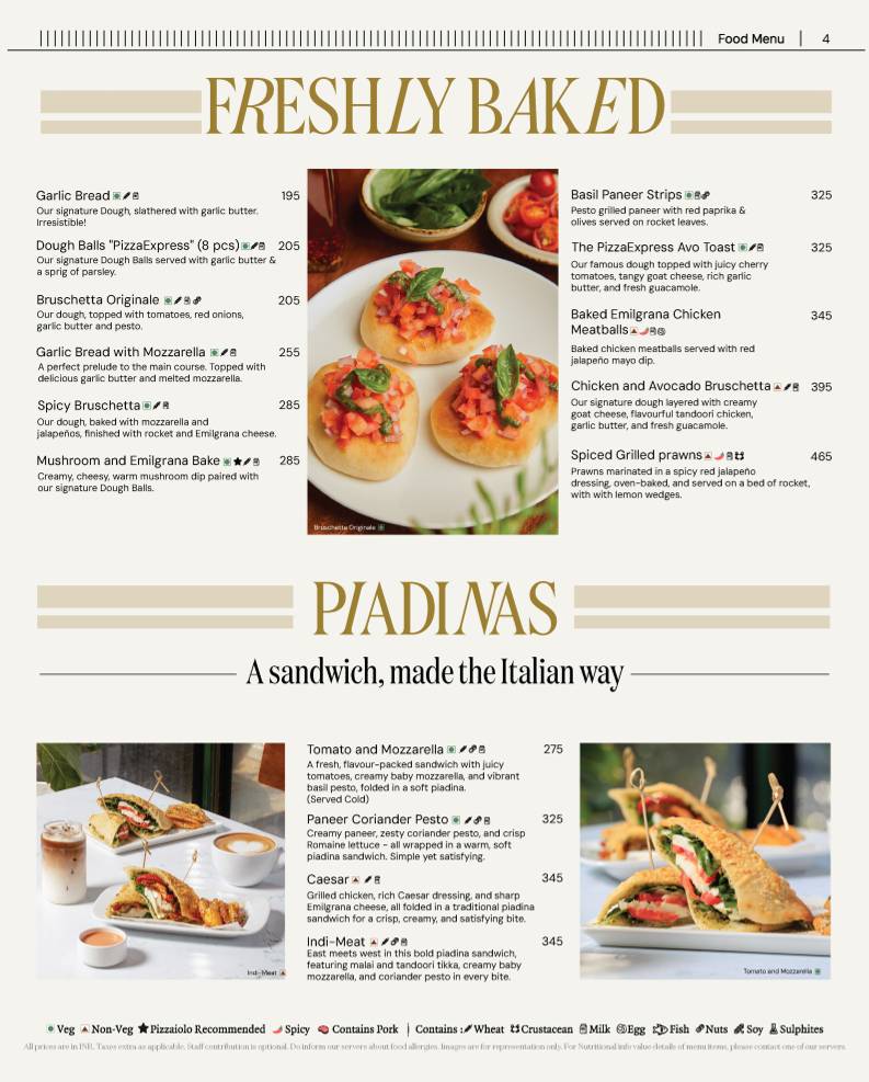 PizzaExpress menu
