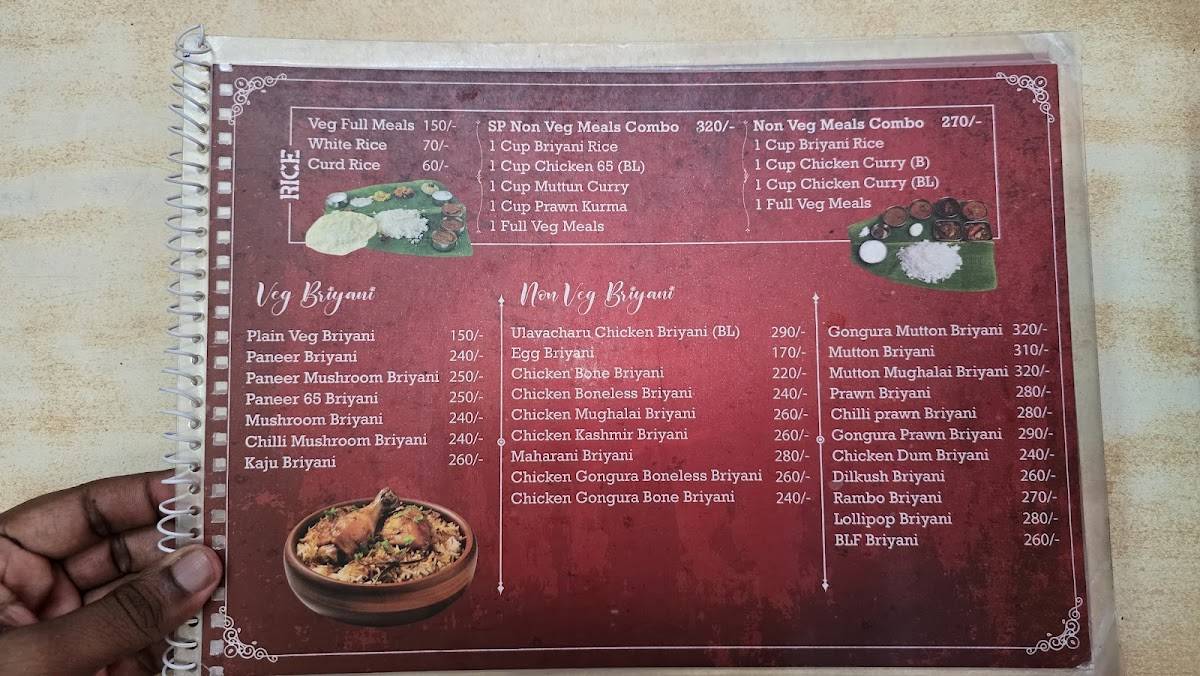 Mummy Daddy Andhra Mess menu