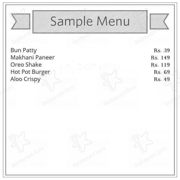 Munchane Pizzas menu