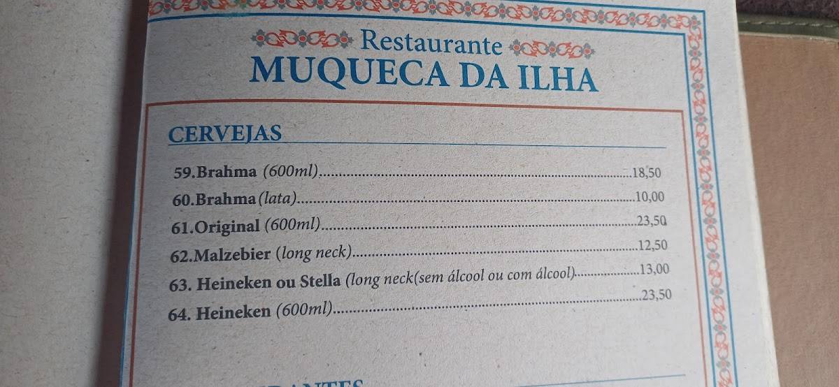 Muqueca da Ilha cardápio