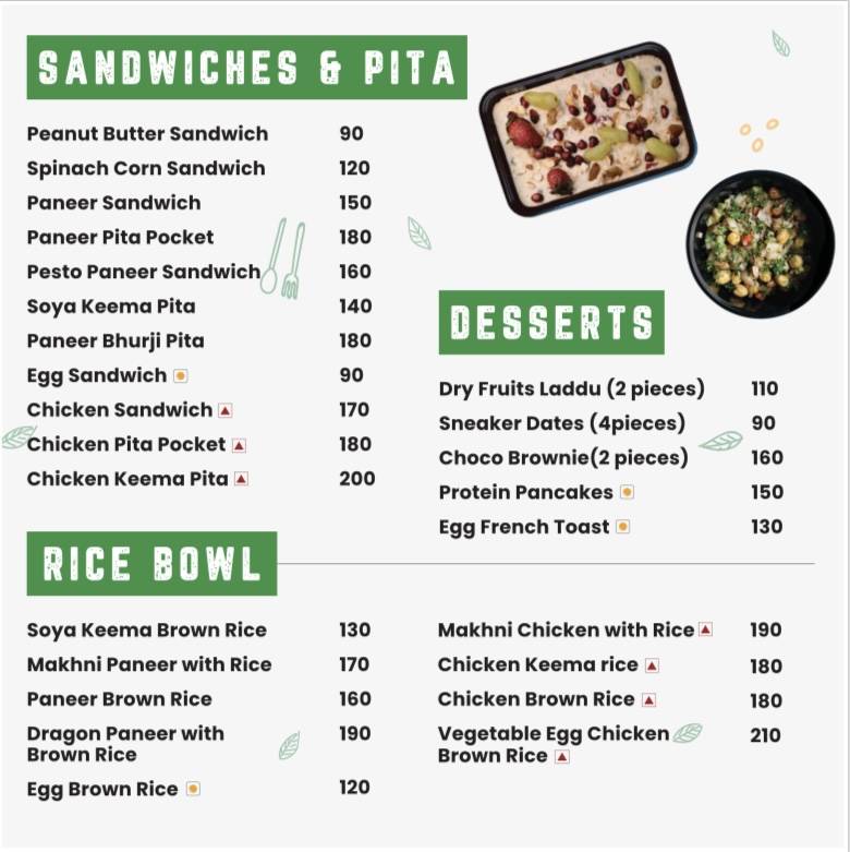 Muscle Vision Nutrition - Indore's Healthiest Meal Delivery at Your Doorstep menu