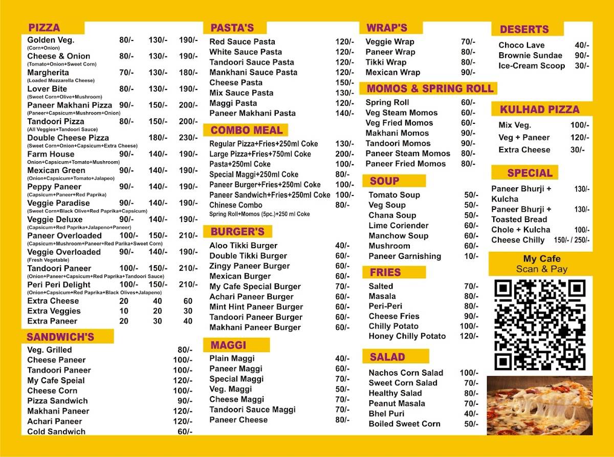 My Cafe menu