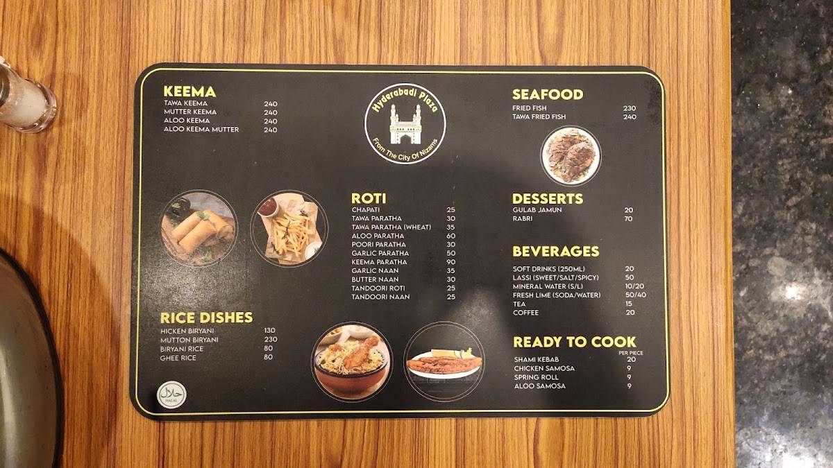 Hyderabadi Plaza menu