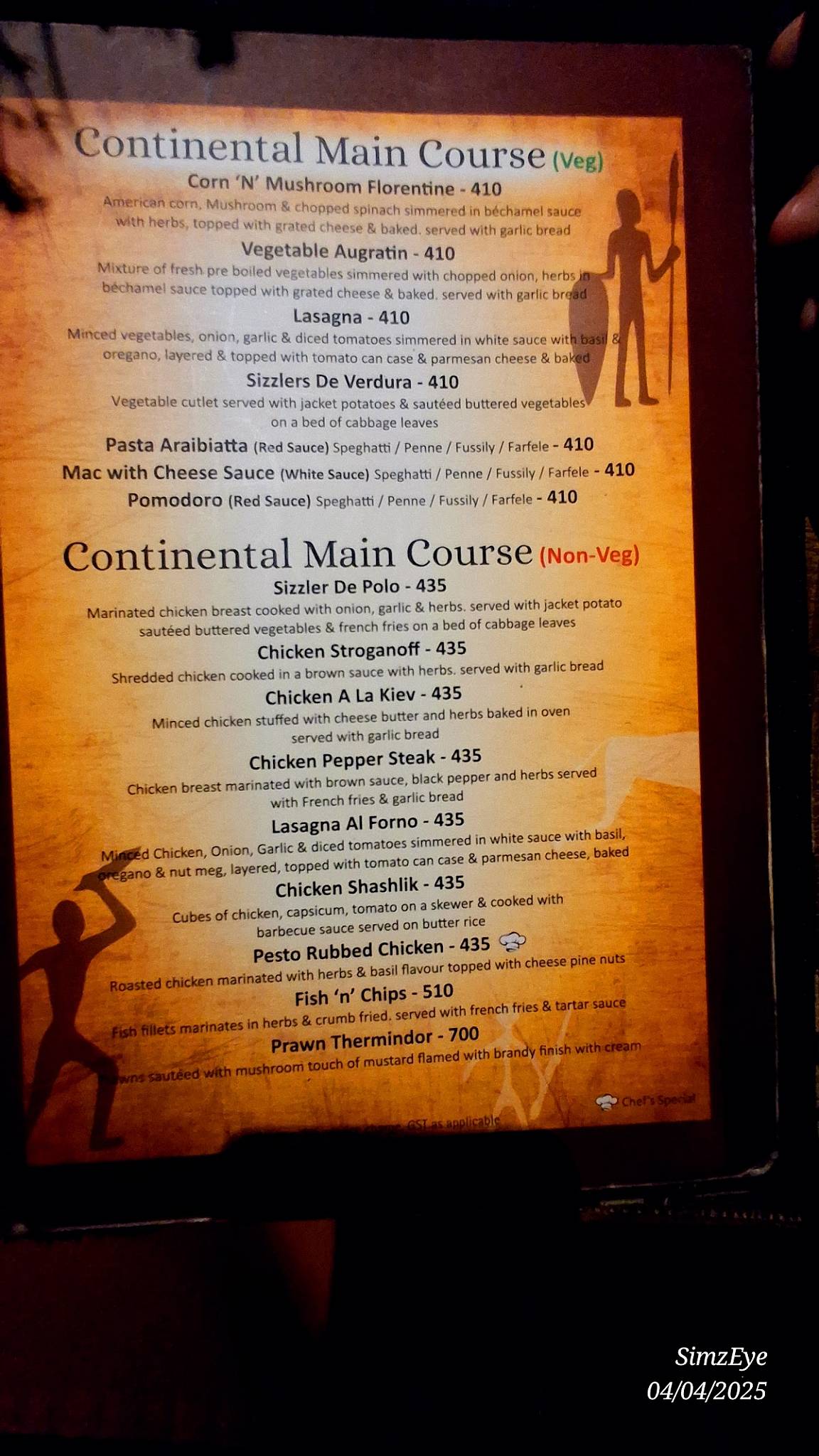 Gufha Restaurant, Mysuru menu