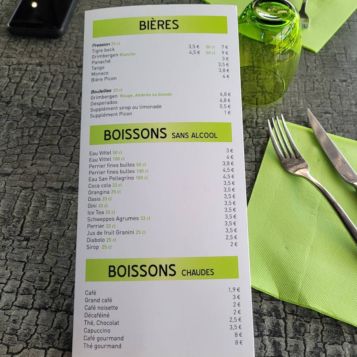 Menu de NEW CANTINE