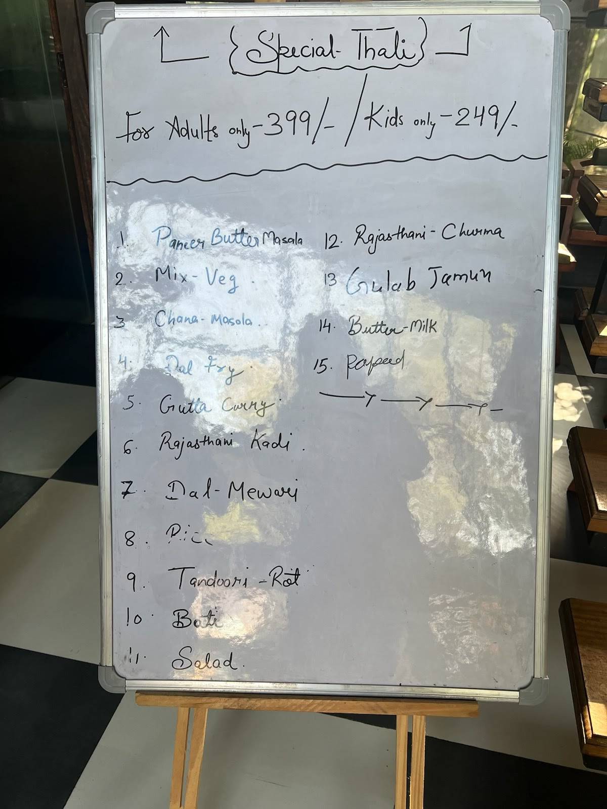 Namaste Mewar Restaurant menu