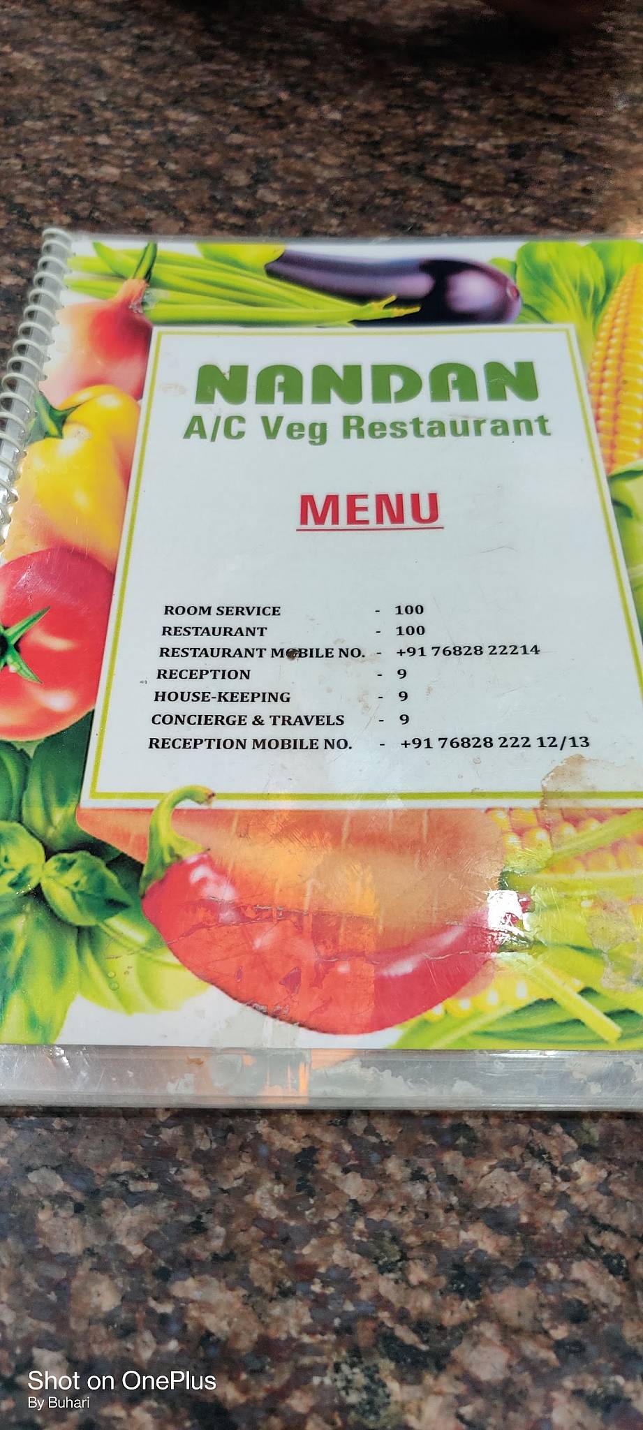 Nandan A/C Veg Restaurant menu