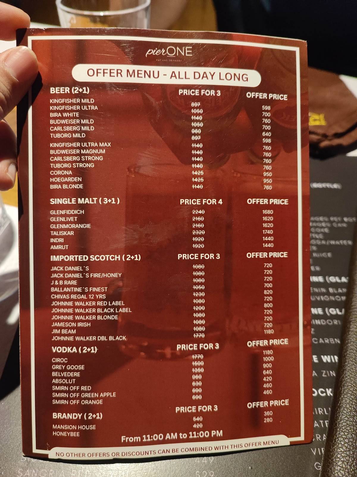 PierONE, MIDC Rabale (By Monarch) menu