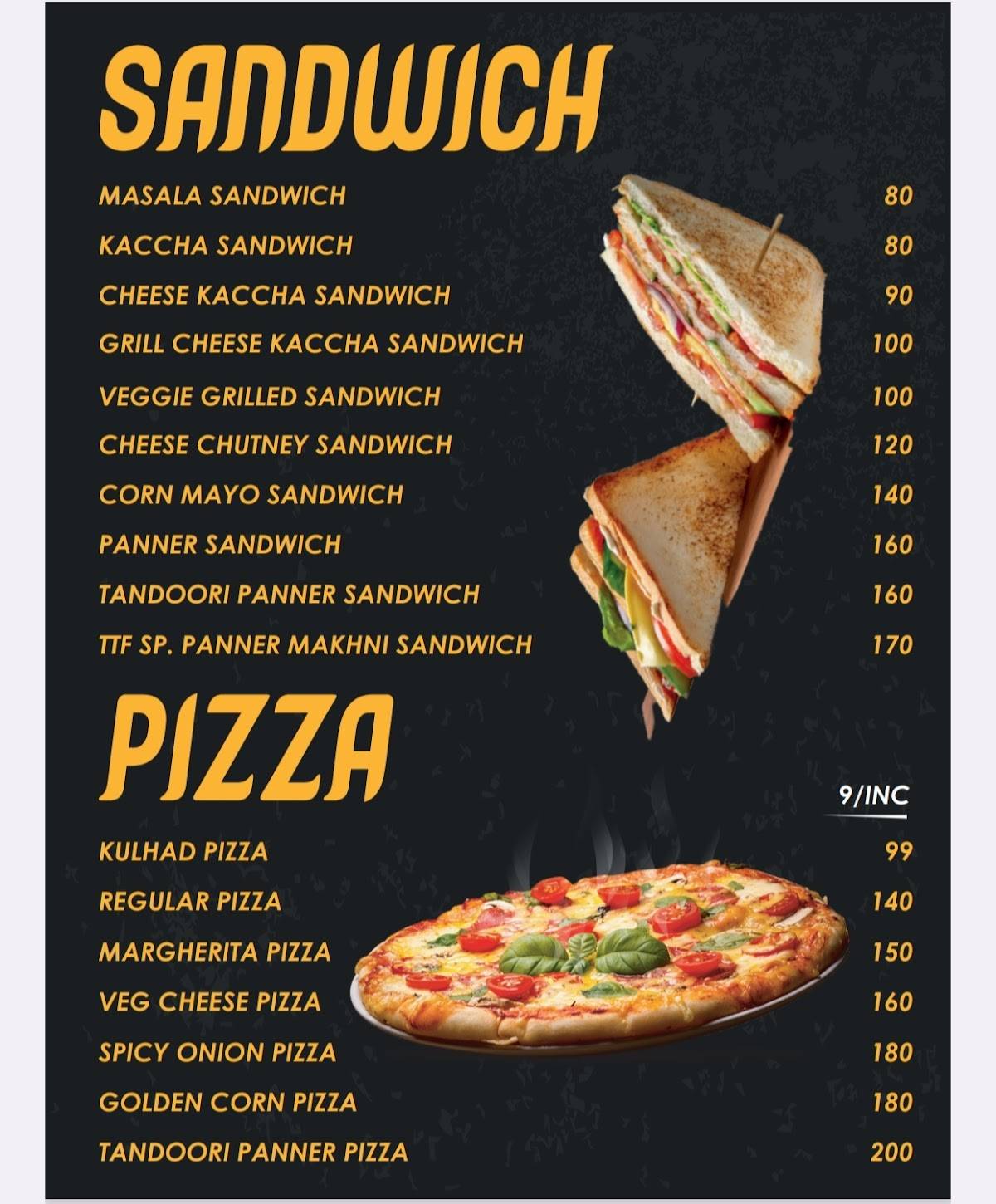 TTF THE TEA FACTORY menu