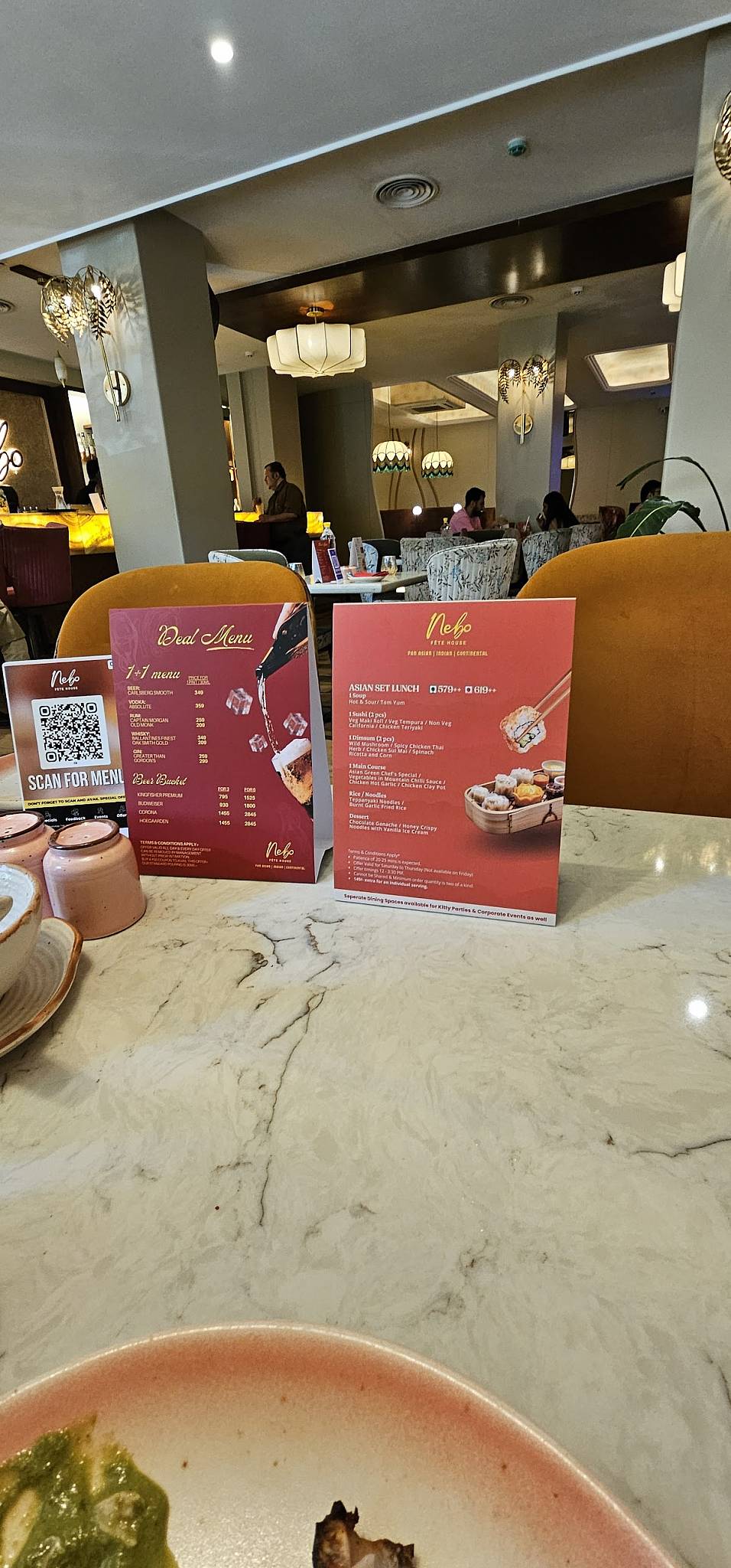 Nebo Fête House menu