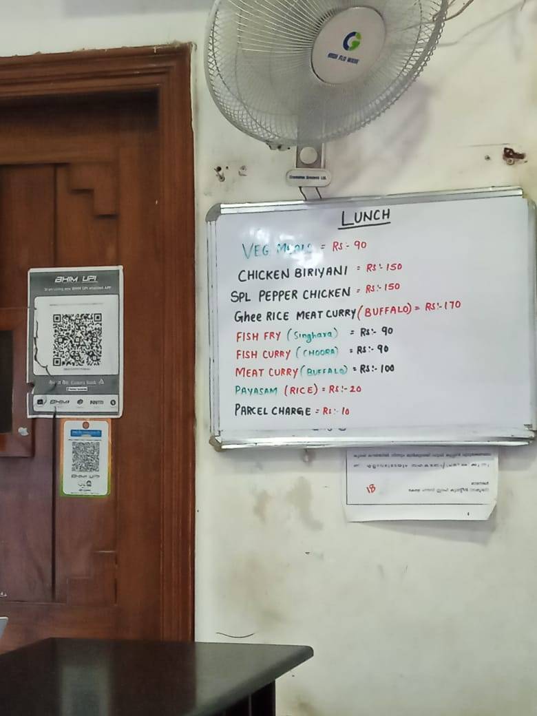 Kerala House Samridhi Canteen menu