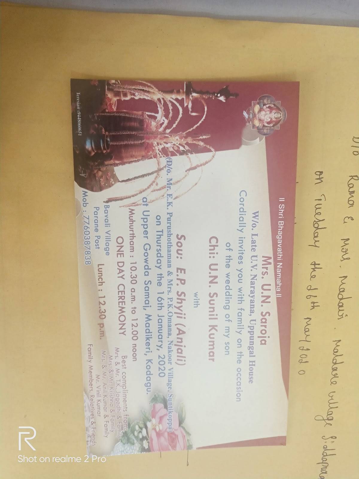 New Gayathri Bhavan menu