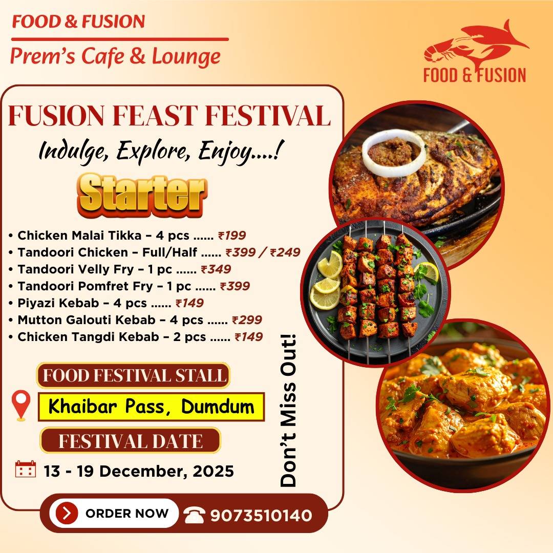 Food & Fusion Prem's Cafe & Lounge menu