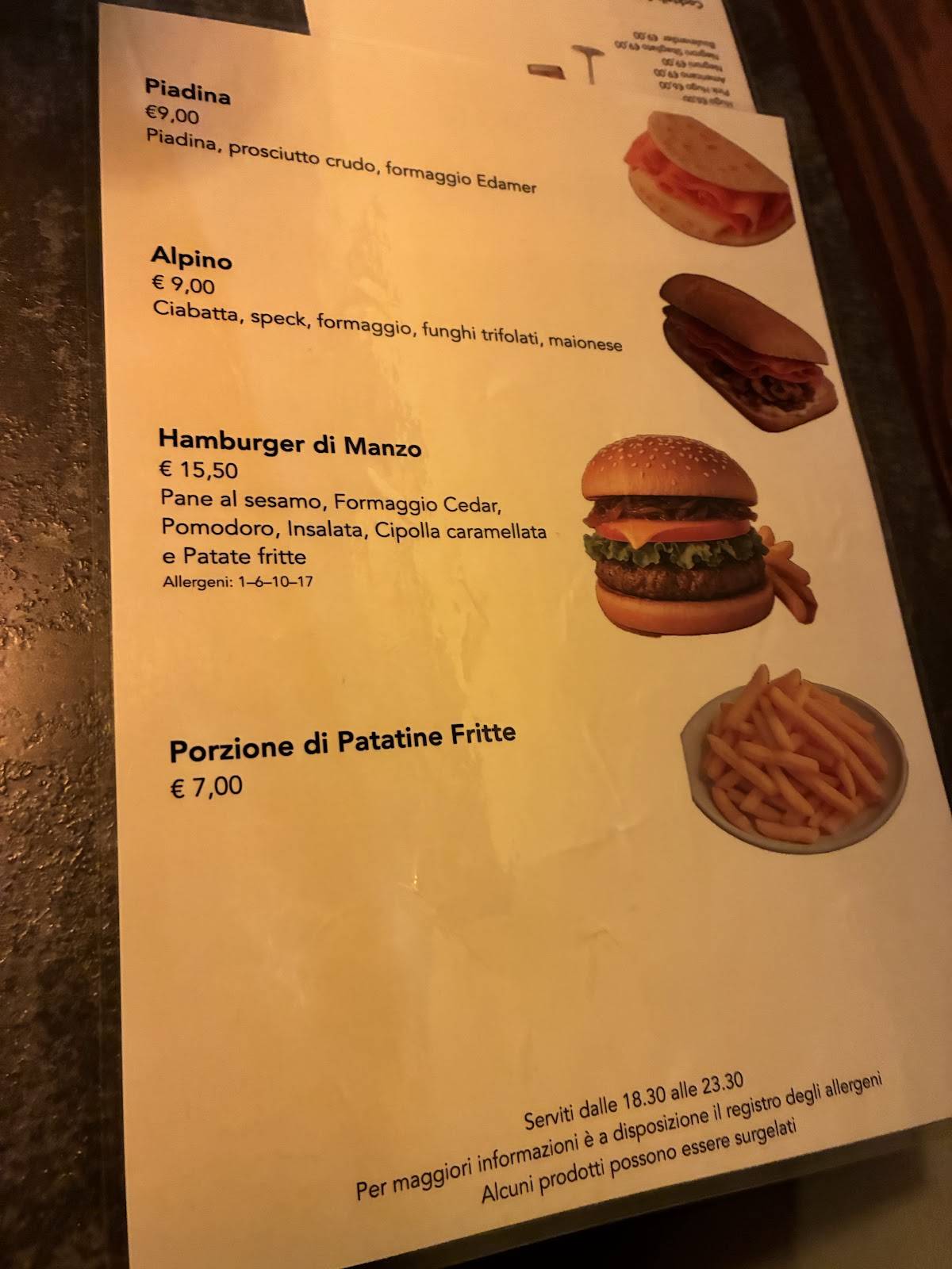 Menu di Nibada Pub 