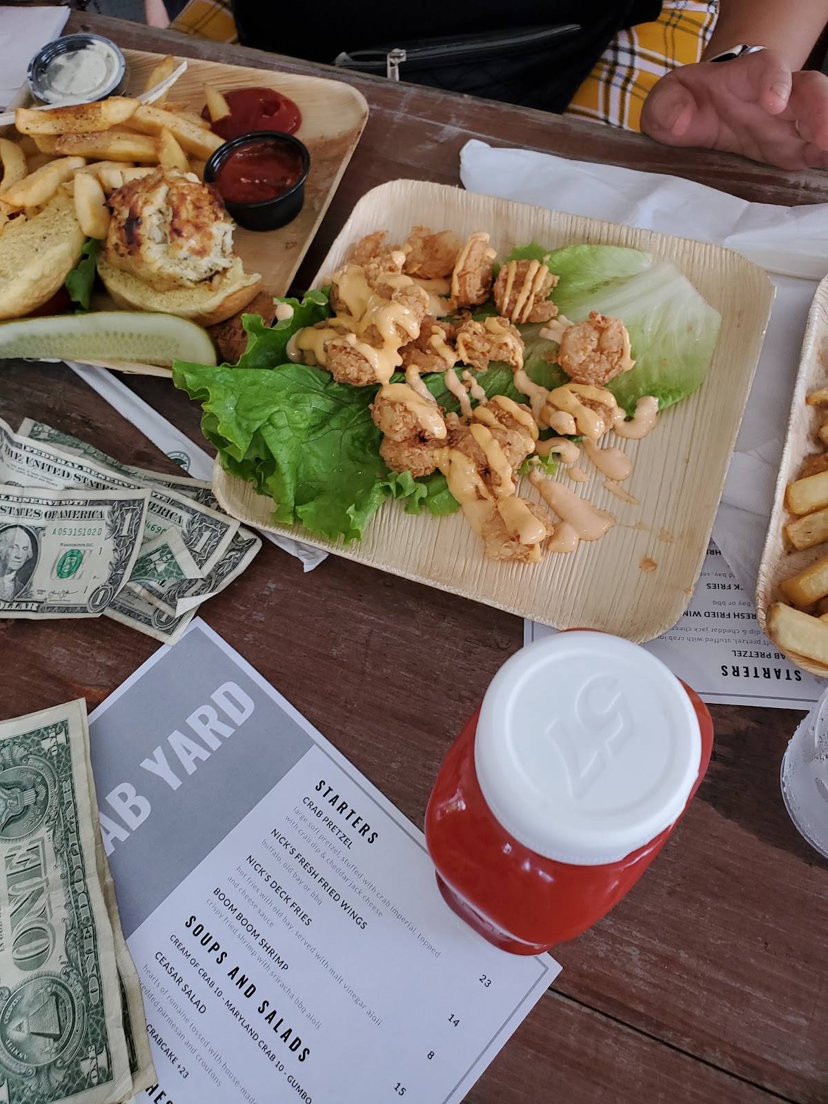 Menu at Nick's Fish House restaurant, Baltimore