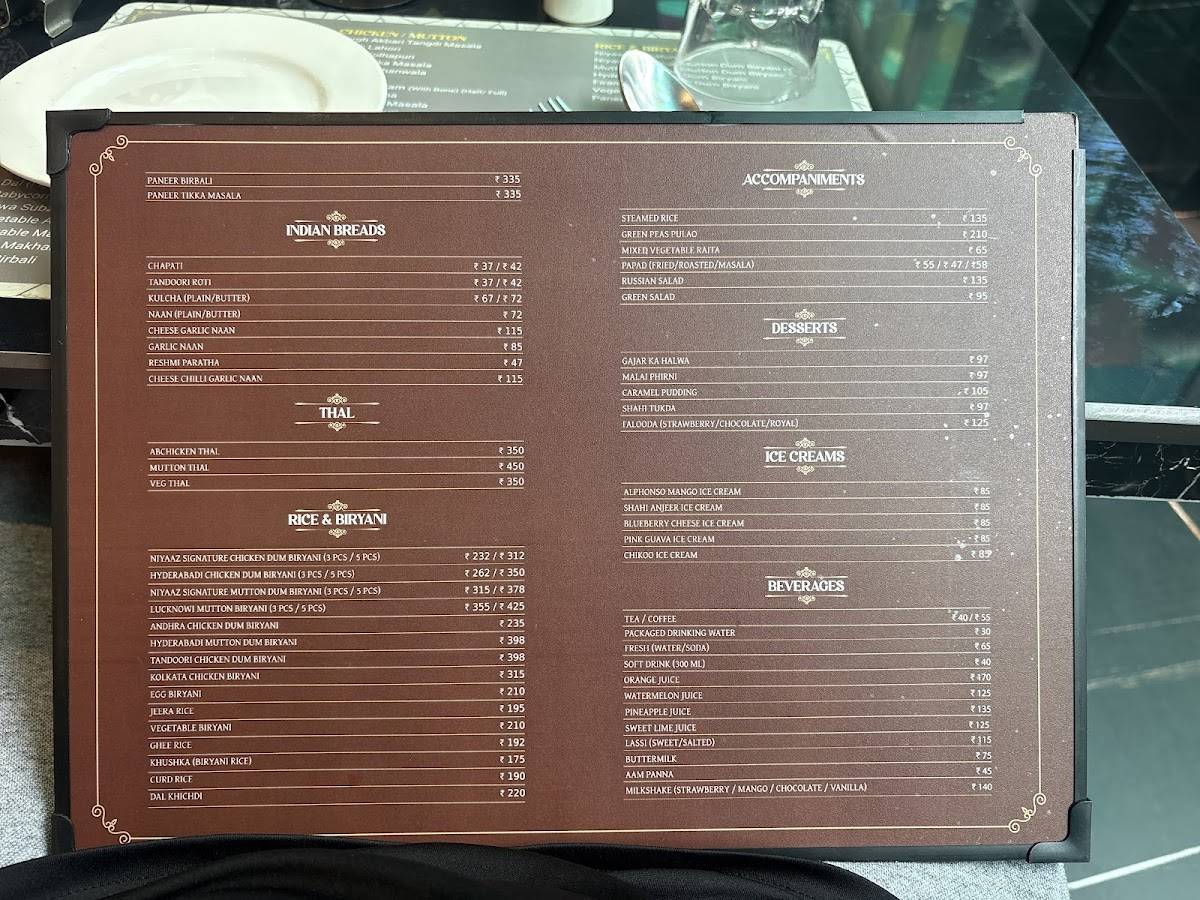 Niyaaz Restaurant, Kolhapur menu