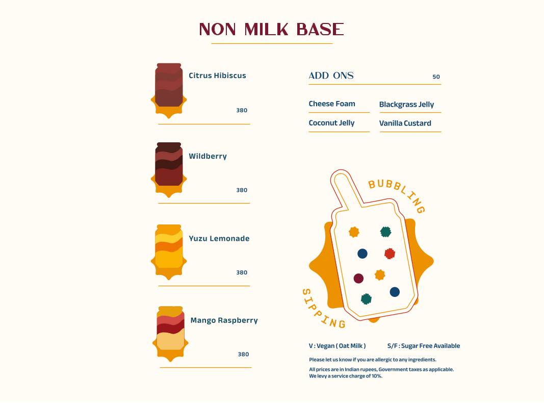 Burma Burma Restaurant & Tea Room menu