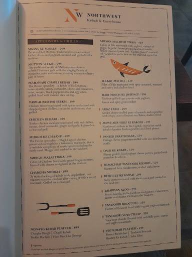 Northwest Kebab & Curryhouse menu